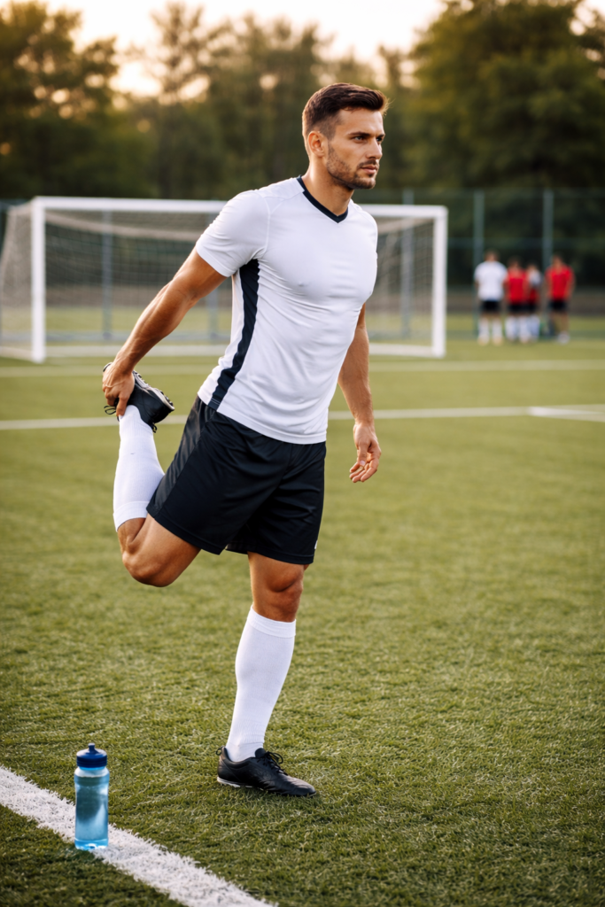 estiramientos después de un partido de fútbol